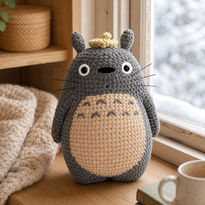 Crochet My Dearest Neighbor Pattern (27cm Totoro-Inspired Softie)