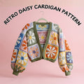 Daisy Granny Square Cardigan Crochet Pattern PDF