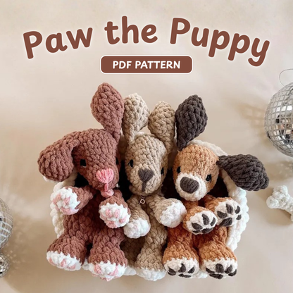 Crochet Paw the Puppy Pattern (No Sew)