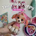 Pilot Puppy Amigurumi Crochet Pattern PDF