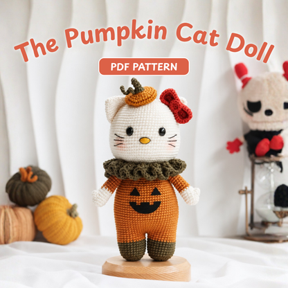 Crochet Pumpkin Cat Doll Pattern
