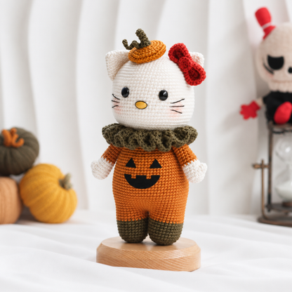 Crochet Pumpkin Cat Doll Pattern