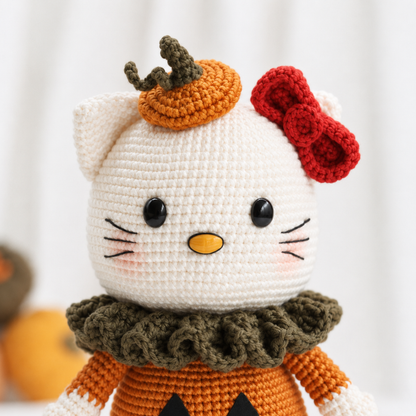 Crochet Pumpkin Cat Doll Pattern