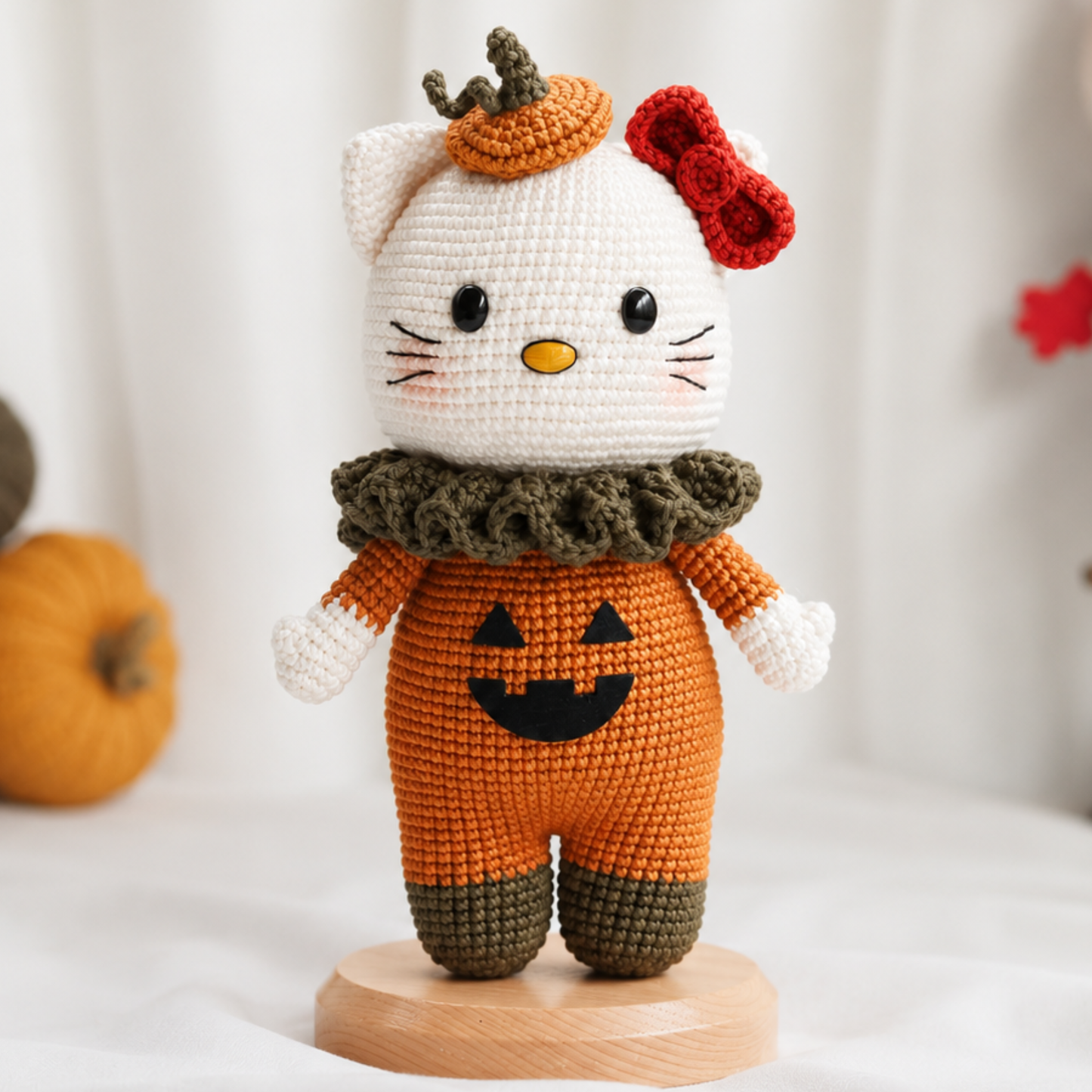 Crochet Pumpkin Cat Doll Pattern