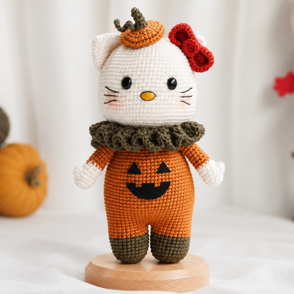 Crochet Pumpkin Cat Doll Pattern
