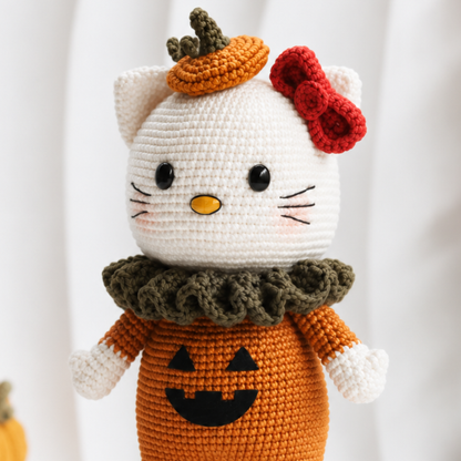 Crochet Pumpkin Cat Doll Pattern