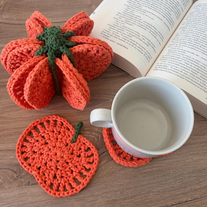 Pumpkin Coaster Set Crochet Pattern