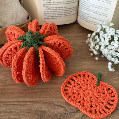 Pumpkin Coaster Set Crochet Pattern