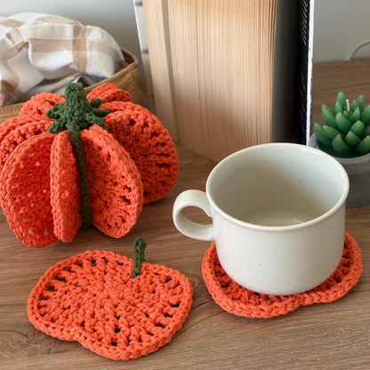 Pumpkin Coaster Set Crochet Pattern