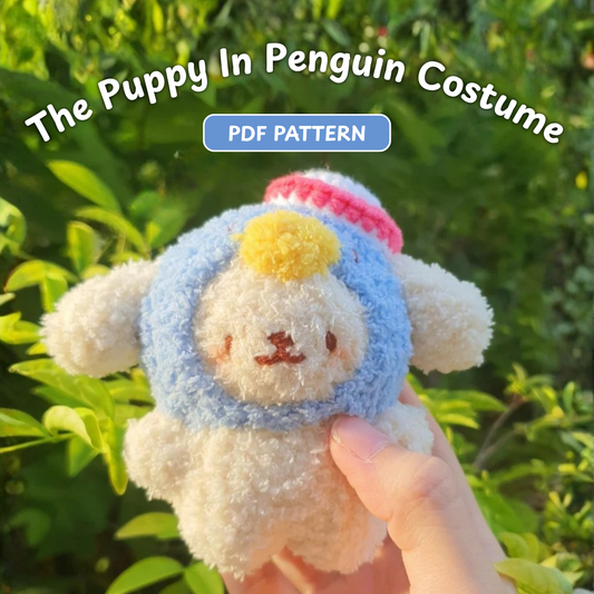 Puppy in Penguin Costume Crochet Pattern