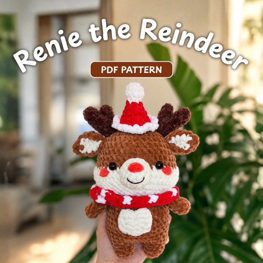 RENIE the Reindeer Amigurumi Crochet Pattern