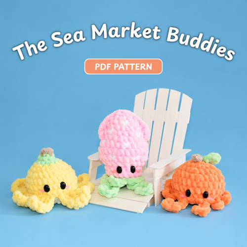 Crochet Sea Market Buddies Pattern (3 Characters)