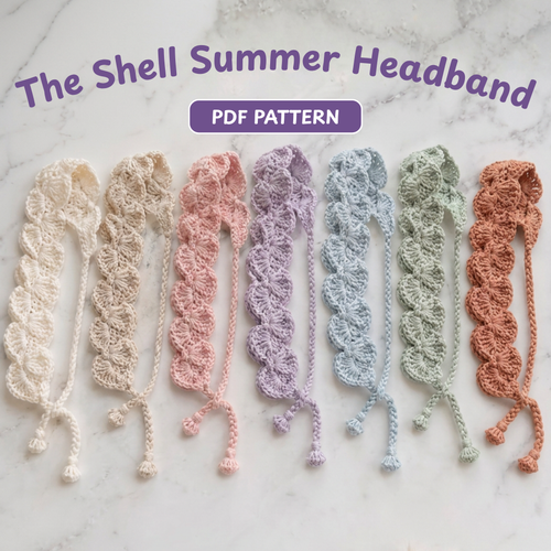 Crochet Shell Summer Headband Pattern