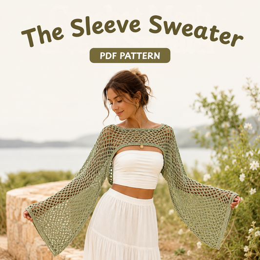Mesh Sleeve Shrug Top Crochet Pattern