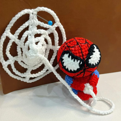 Spiderman Keychain & Hanging Amigurumi Crochet Pattern