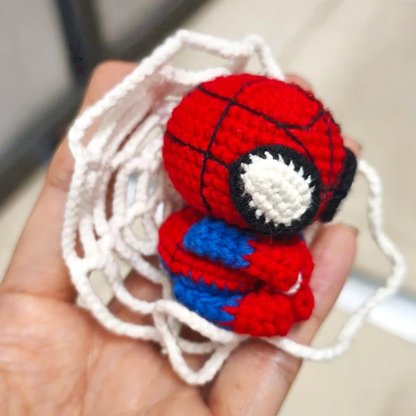 Spiderman Keychain & Hanging Amigurumi Crochet Pattern