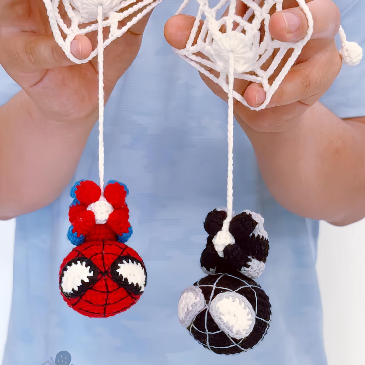Spiderman Keychain & Hanging Amigurumi Crochet Pattern