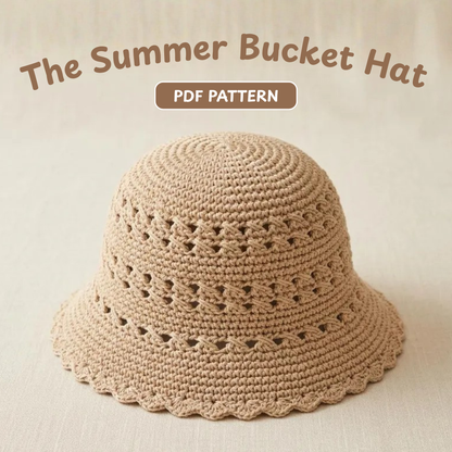 Crossed Lace Sun Summer Hat Crochet Pattern