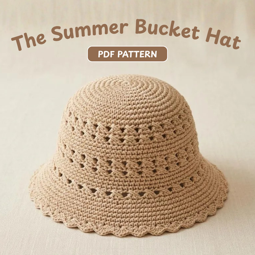 Crossed Lace Sun Summer Hat Crochet Pattern