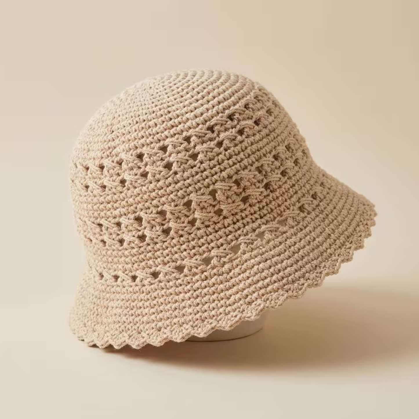 Crossed Lace Sun Summer Hat Crochet Pattern