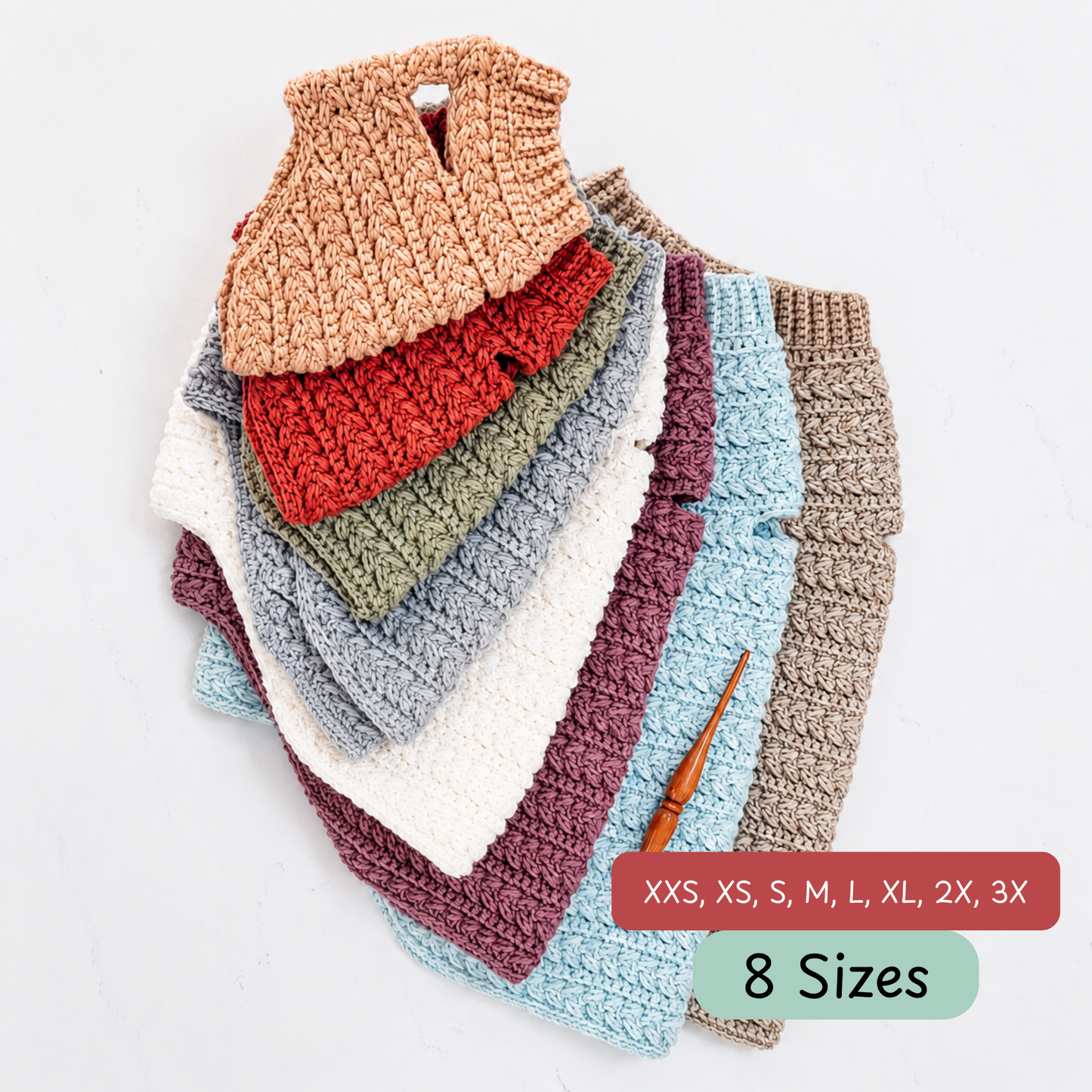 Top Down Dog Sweater Crochet Pattern