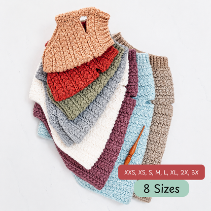 Top Down Dog Sweater Crochet Pattern