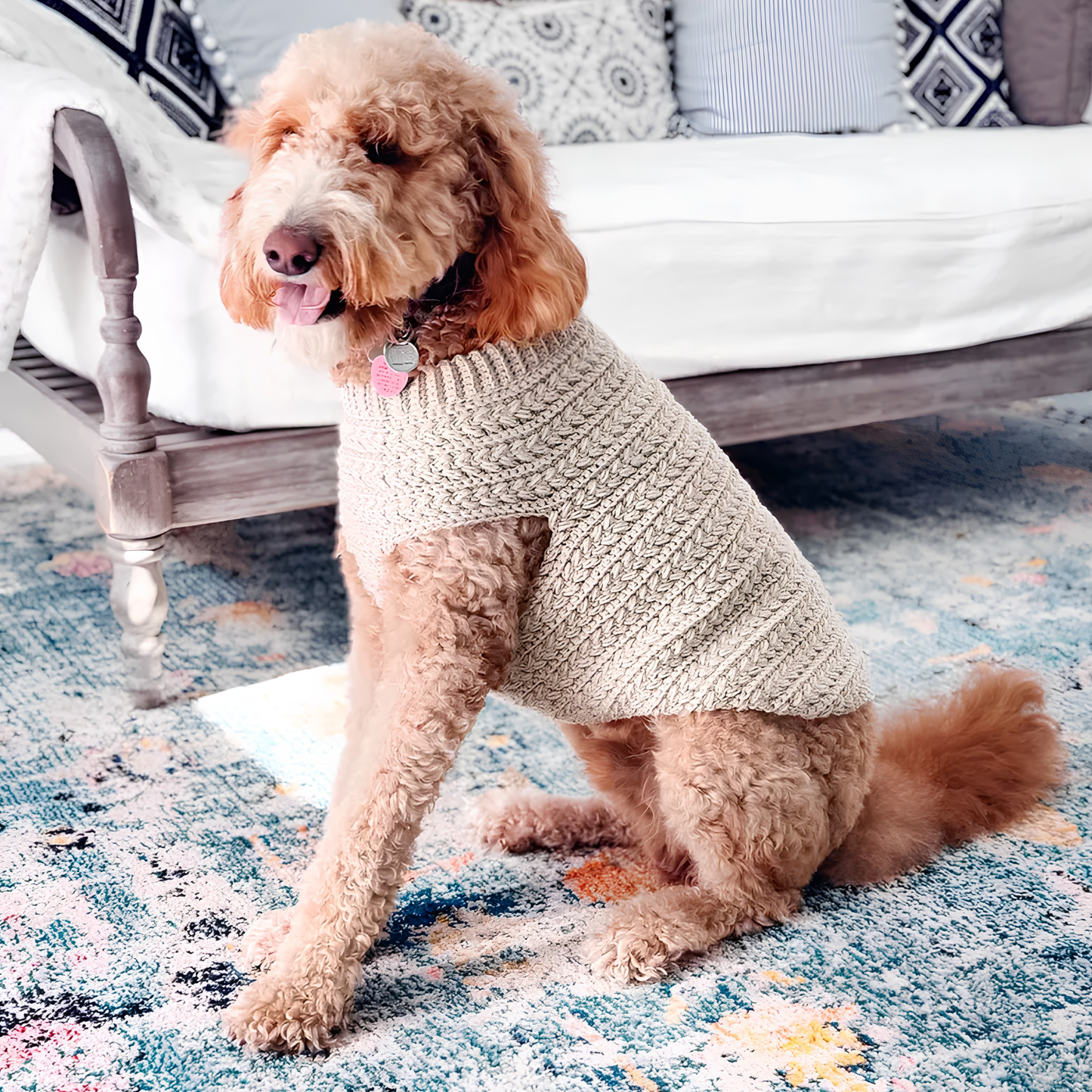 Top Down Dog Sweater Crochet Pattern