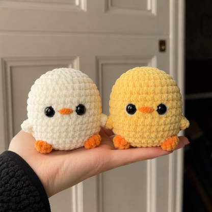 Crochet Easter Chick Outfit Pattern Trio (Bunny, Carrot, Cracked Egg)