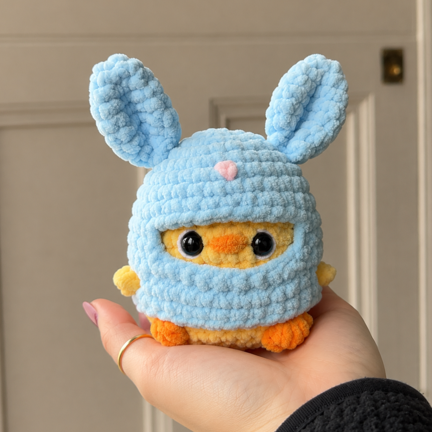 Crochet Easter Chick Outfit Pattern Trio (Bunny, Carrot, Cracked Egg)
