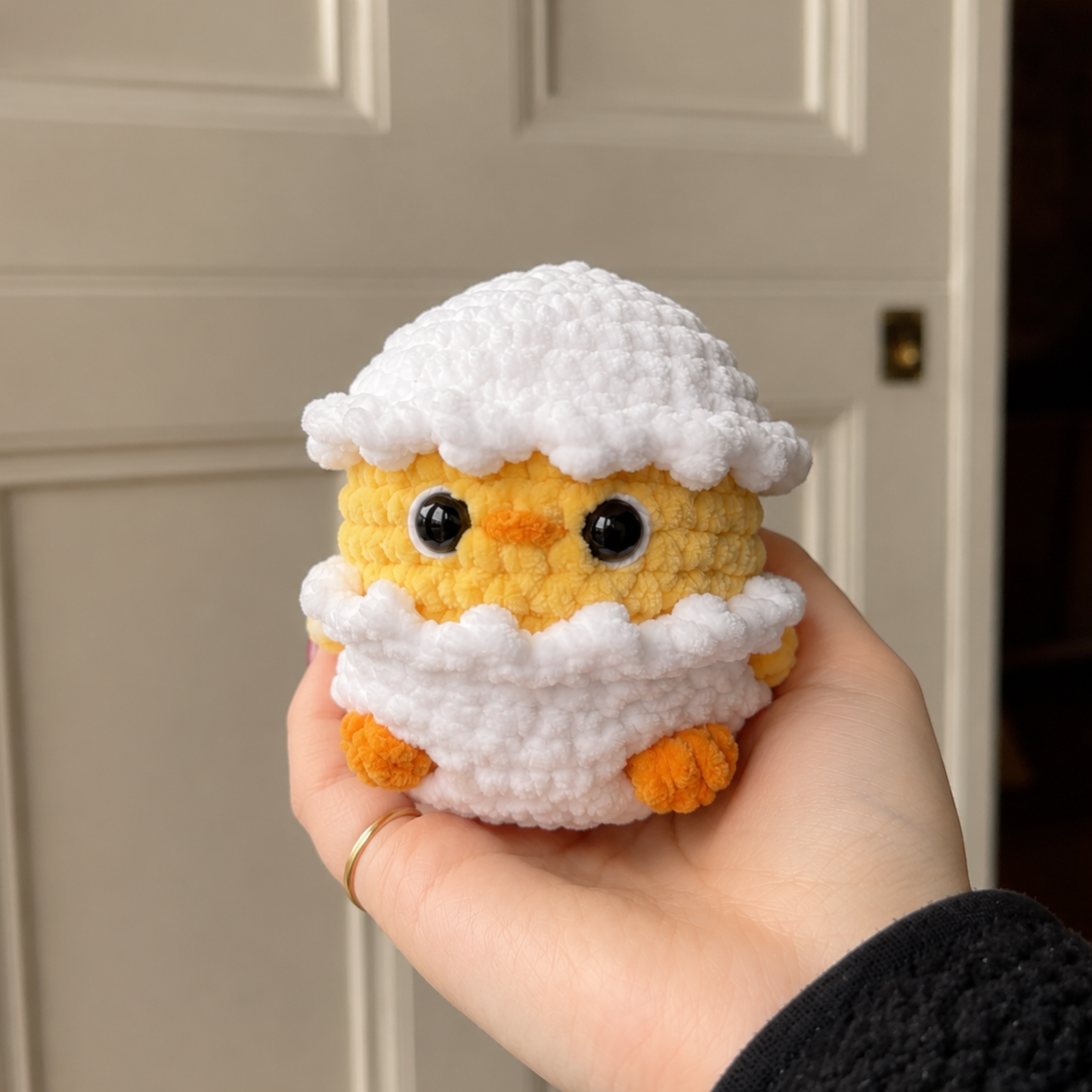 Crochet Easter Chick Outfit Pattern Trio (Bunny, Carrot, Cracked Egg)