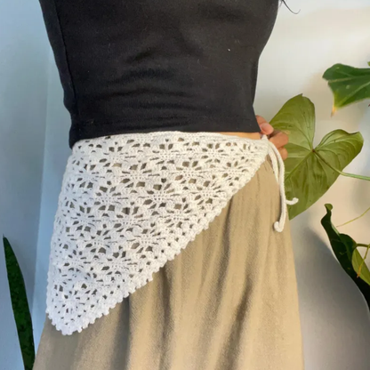 Crochet Wildflower Bandana Pattern (Customizable Size)
