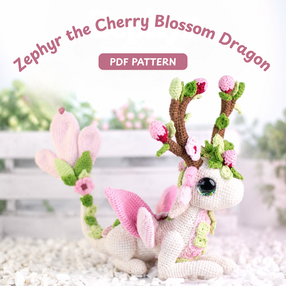 Zephyr the Cherry Blossom Dragon Crochet Pattern