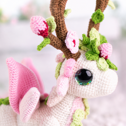 Crochet Zephyr the Cherry Blossom Dragon Pattern